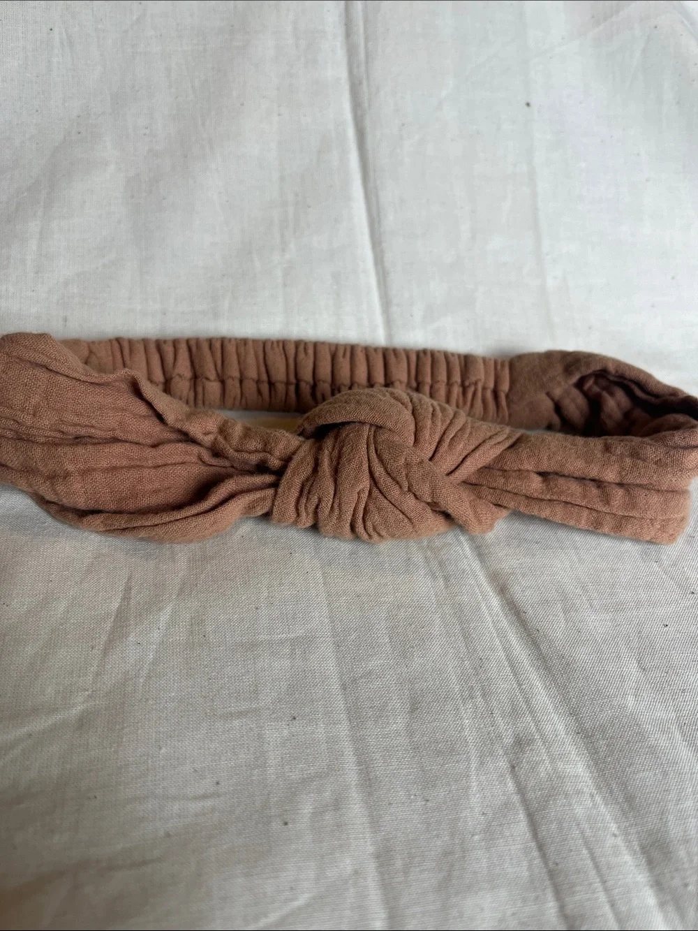 Rylee + Cru Knotted Fabric Headband in Brown - Girls Hair Accessory